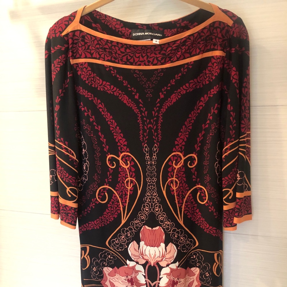 Donna Morgan Floral Shift Dress Sz 8